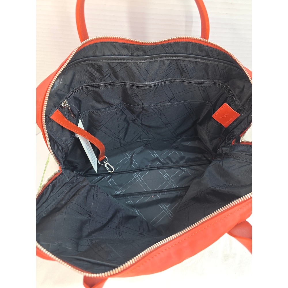 Longchamp Le Foulonné Leather Briefcase Tomette Red Document Holder 2168798A29 - Picture 4 of 7